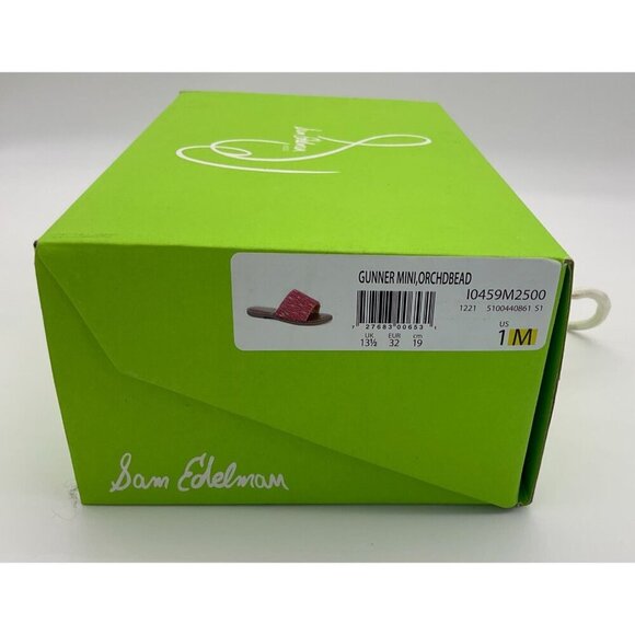 Sam Edelman Kids Gunner Beaded Pink Slide Orchid Flower Mini Sandals Girls 1M - Picture 9 of 9